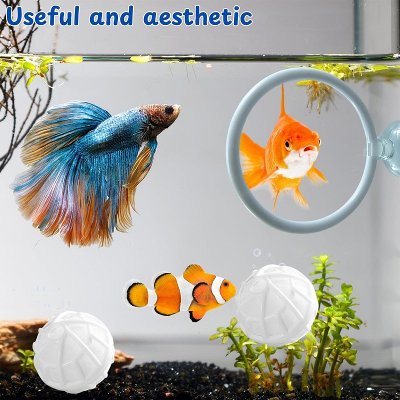 Betta Fish Exercise Hoops,Betta Fish Toys for Small Tank -