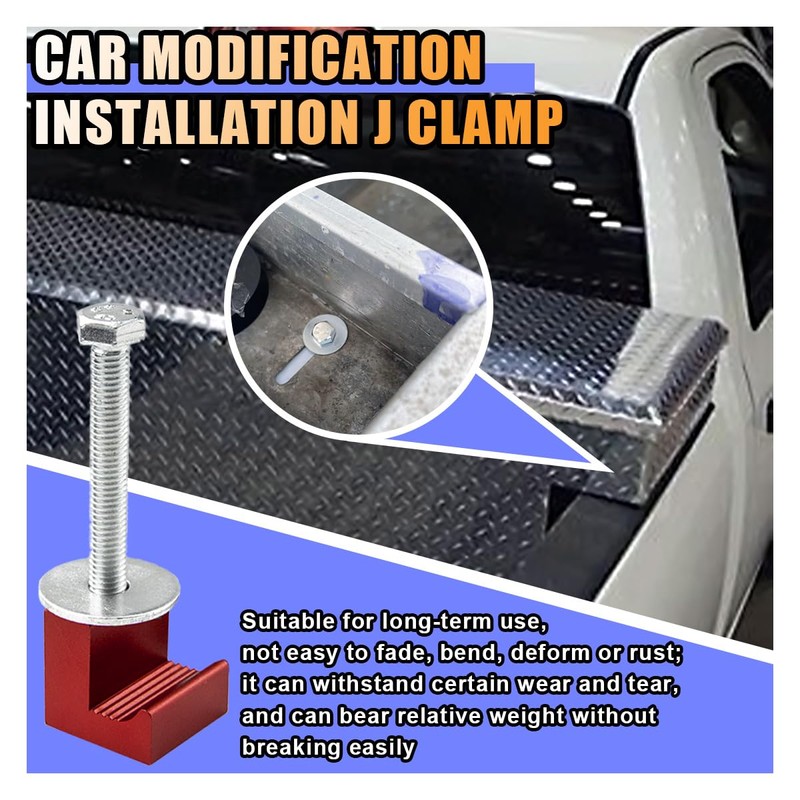 4PCS Truck Tool Box Mounting Kit, J Hook Truck Toolbox