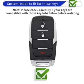 WENHENI Keyless Entry Systems Key for RAM Key Fob Cover Shell with Keychain Fit for 2019 2020 2021 2022 2023 Dodge RAM 1500 Smart Key (3Buttons Gold-Pink)