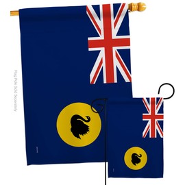 States of Australia Western Garden House Flag - Set Regional Territory Tony Couch Sydney Oceania Country Particular Area - Decoration Banner Small Yard Gift Double-Sided Made in USA 28 X 40