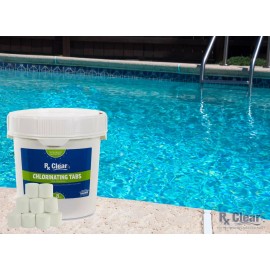 Rx Clear 1" Inch 99% Trichloro Stabilized Swimming Pool Chlorine Tablets - 8 lbs