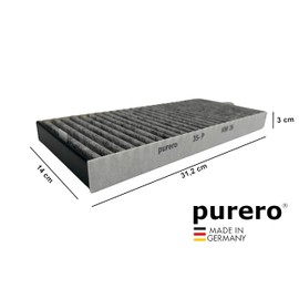 purero® Replacement Filter for Miele DKF 35-P / 12041230 / 28997240EU1 - Activ Air Clean Odour Filter for Cooker Hoods - Made in Germany