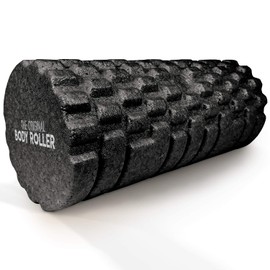 The Original Body Roller - High Density Foam Roller Massager for Deep Tissue Massage of The Back and Leg Muscles - Self Myofascial Release of Painful Trigger Point Muscle Adhesions - 13" Black