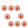 Set of 8 Christmas Pendants, Decorative Christmas Tree Pendants, Tree