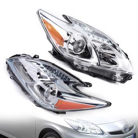 Automotive Headlight Assemblies For 12-15 Toyota Prius Headlight Headlamp Halogen LH & RH Pair Driver & Passenger Set