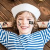 120 Glitter Pirate Temporary Tattoos for Kids, Pirate Ship Nautical