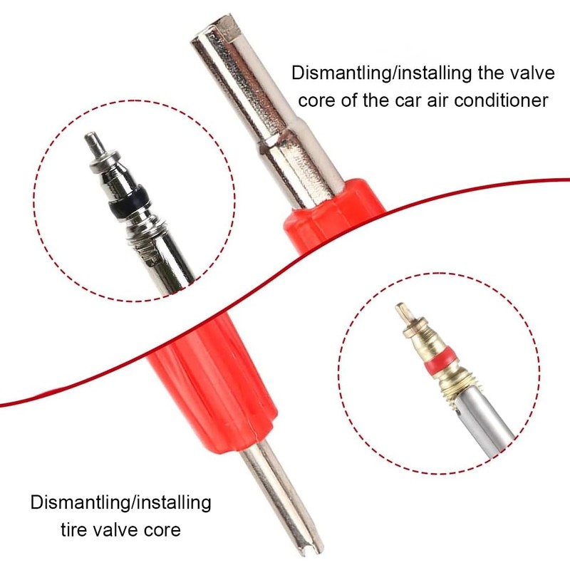 OUDQFCJ 3 Pcs Valve Extractor 2-Sided Metal Wheel 8 mm