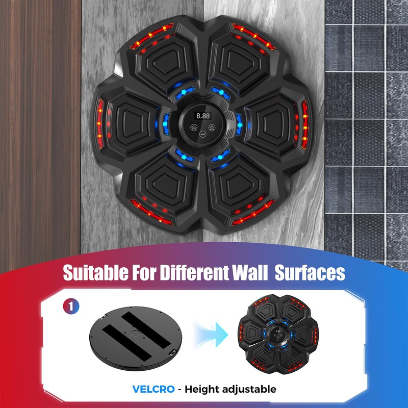 Music Boxing Machine for Adults Kids,Smart Boxing Pad Training Machine,Wall