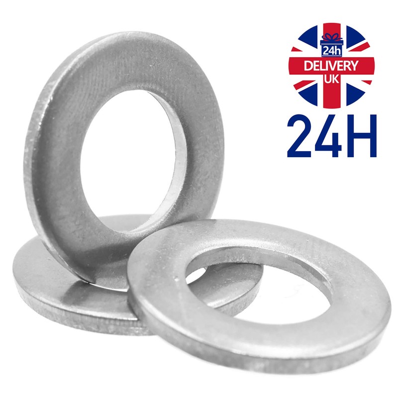 M10 (10mm) Flat Washers Steel Repair Washer Zinc Plated (Pack