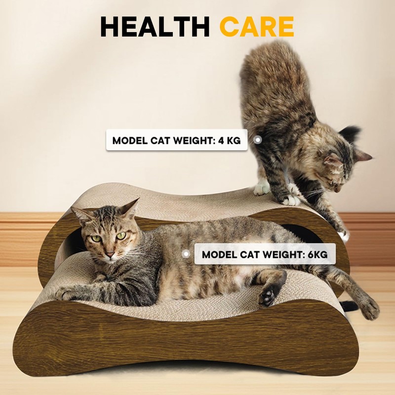 Viraagyiyou 2 in 1 Cat Scratcher Lounge, Premium Cat Scratching
