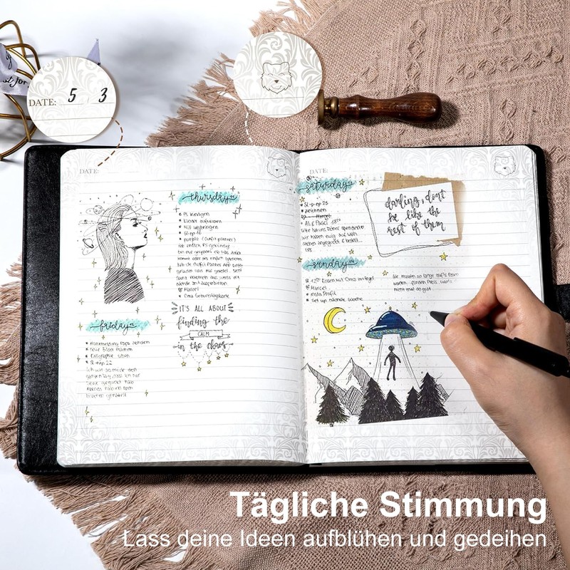 Vintage Diary with Lock, 256 Pages Leather Diary with Lock