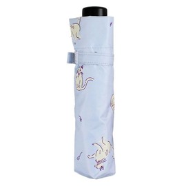 アテイン 折晴雨兼用ミニ リラクシングキャッツ パープル 50cm 6690