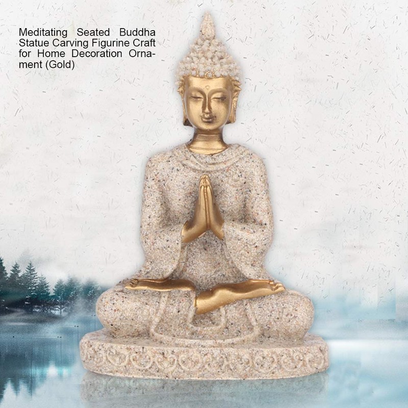 Estatua de Buda Ejoyous, estatua de Buda sentada meditando, decoración