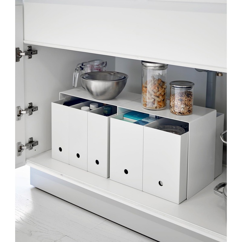 Yamazaki Home Tower Steel Under Cabinet Storage Organizer for Dishes,