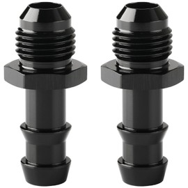 Podavelle 6AN Male Flare to 3/8 Hose Barb Fitting Adapter - 2PCS