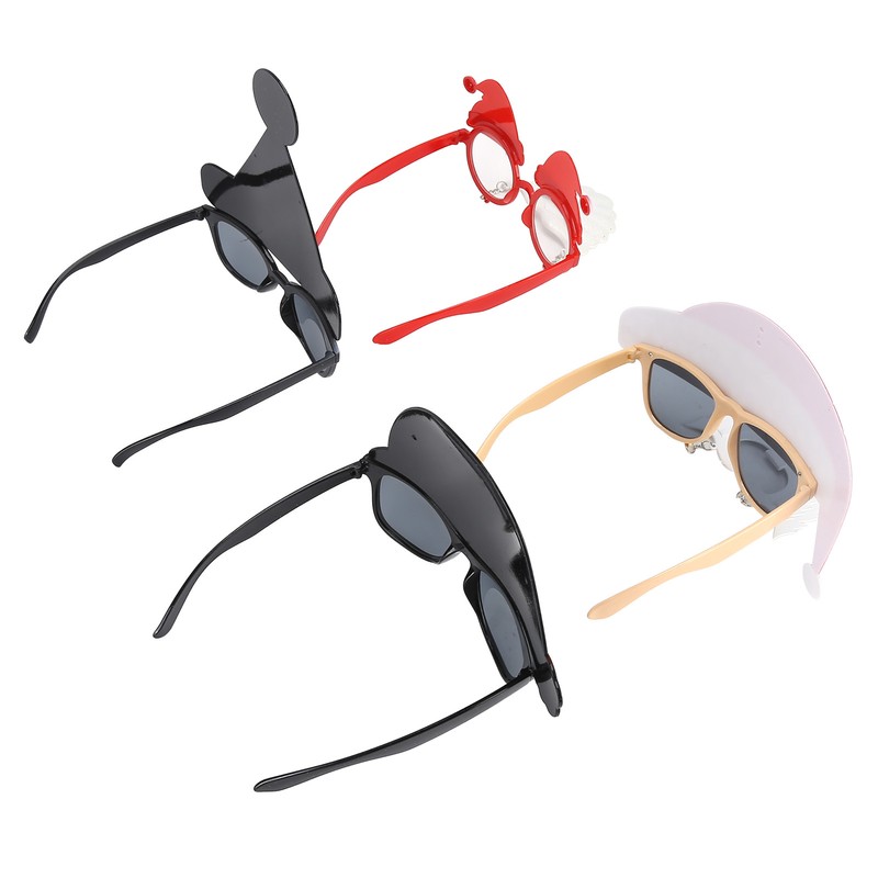 4pcs Santa Claus Cute Christmas Eyeglasses Costume Party Glasses Photography
