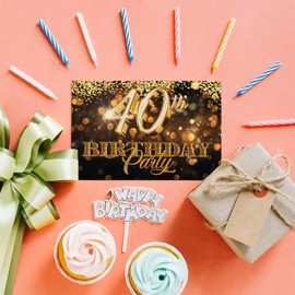 40th Birthday Party Invitations Men Women - Gold Confetti 36 Pack - Adults Birthday Invitations for Friends Family A6 Bday Party Invites Invitation Cards with Folding Envelopes