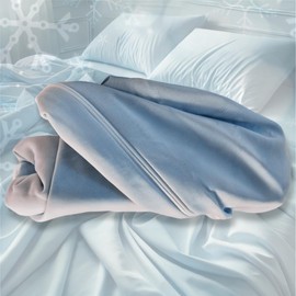 Arctic Dreams Cooling Duvet Protector with Zipper Closure by Continental Bedding - Breathable Polyester/Nylon Fabric Comforter Cover - Twin Size 68 Inch x 86 Inch