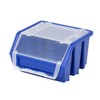 Blue small plastic lidded storage bin ERGO-Box Plus
