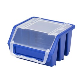 Blue small plastic lidded storage bin ERGO-Box Plus