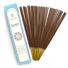 Kasturi Incense Sticks, Organic Hand Dipped Incense, Natural Herbs & Aromatic Ingredients, Contain 40 Sticks Inside, Burn Time 45 to 60 Minutes, Spiritual Gifts, Bliss Incense by Karma Pledge