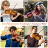 Ceciliec Violin 4/4 Full Size, Solid Wood Fiddle for Beginners