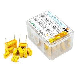 10 Values 77 unidades de condensadores de seguridad de polipropileno DIP 275VAC X2 MKP Surtido de kit surtido (0.001uF, 0.01uF, 0.022uF, 0.047uF, 0.1uF, 0.22uF, 0.33uF, 0.47uF, 0.0.0.0.47uF