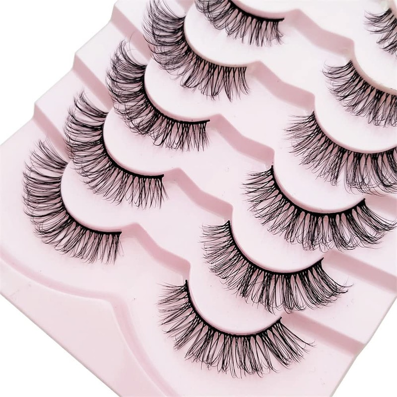 Lashes False Eyelashes Natural Wispy Cat Eye Lashes Fluffy Pack