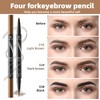 Eyebrow Pencil, Waterproof, 2-in-1 Dual-Ended Microblading Eyebrow Pencil, Microblading Eyebrow