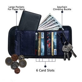 T.Contact Neck Wallet Lanyard Wallet with Zipper Coin Purse Card Holder for Men Women Boys Kids