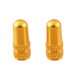 NOGUCHI Aluminum Valve Cap [For French Type] 2-Piece Set, Gold 111574