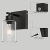Rayogale Battery Operated Wall Sconce Set of 2, Black Rechargeable