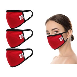 AMBA7 MADE IN USA Reusable Breathable Cloth Face Mask - Machine Washable, Non-Surgical Double Layer Anti-Dust Protection, Unisex - For Home, Office, Travel, Camping or Cycling - 3 Pack In Stock