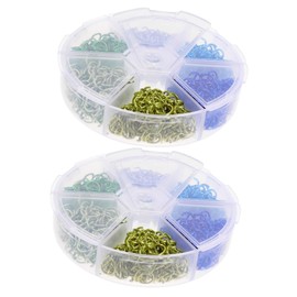 DOITOOL 2sets 2 Box Jump Rings Multi Color Split Rings for Bracelet Making and Jewelry Craft Supplies Durable and Lightweight Connectors for DIY Projects 2box*2