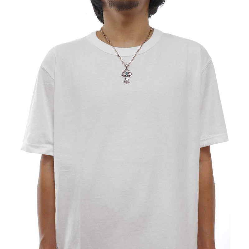 H.N.Z nape-002 Native American Necklace Silver Cross Turquoise Indian Jewelry