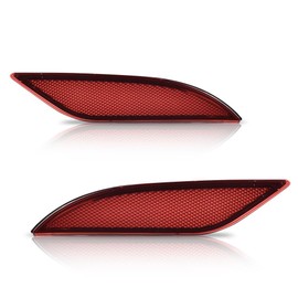 PIT66 Rear Bumper Reflector Set Driver and Passenger Side Compatible with 2016-2019 Chevy Malibu Hybrid/Chevy Malibu L2016-2021 / Chevy Malibu 2016-2022 (submodel: LS, LT) 23174489 GM1184113, RED