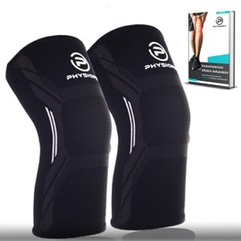 PhysioFit Knee Brace Set of 2 – Knee Support Women's Knee Brace Men Bandage Knee Pain – 2 Sports Knee Support – Knee Support – Knee Support – Knee Brace Meniscus Knee Brace – Knee Support