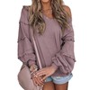 BTFBM Women’s V Neck Long Sleeve Blouse Loose Fit Tunics
