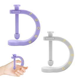 2Pcs Adjustable Acupressure Tool Clip, Acupuncture Manual Massage Tools with Fixed Clip, Portable Pressure Point Massage Tool for Hand Foot Ear Fatigue Relief (Gray & Purple)