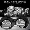 JUSTTOP Bling Car Cup Holder Coaster,4PCS American Flag Cup Holder