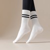 Lacholin Yoga Socks with Grips for Women, Cotton Mid-tube Crew