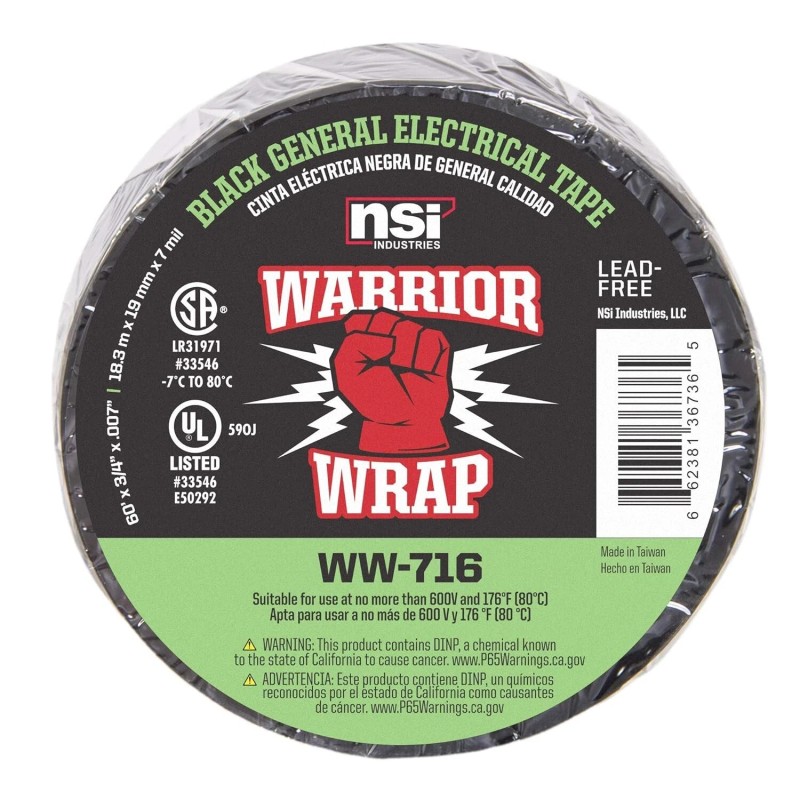 WarriorWrap General 3/4 in. x 60 ft. 7 mil Vinyl