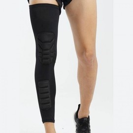 Sports Block Cushion Leg Muscle Protector Black L Knee Joint
