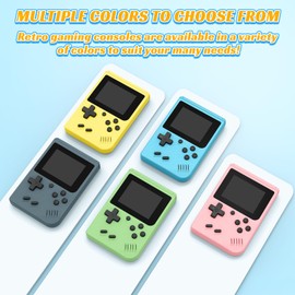 Retro Handheld Game, 3.0 Inch Screen Mini Retro Handheld Game Console, 1020mAh Rechargeable Battery, Portable Retro Games Console-Yellow