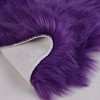 sourcing map Faux Fur Sheepskin Area Rug, Round Fluffy Indoor