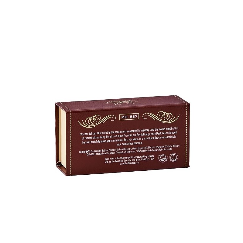 San Francisco Soap Company Revitalizing Man Bar, Exotic Musk &