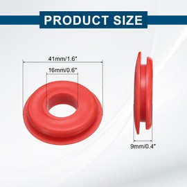 sourcing map 30 Pcs Glad Hand Seal, Truck GladHand Washers TPE Rubber Elastic Grommets Round Gasket for Semi Trucks Trailers Brake Air Hose Parts (Black/Red)