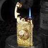 Golden Vintage Dual Arc Plasma Jet Flame Torch Lighter -