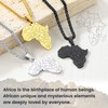 Map of Africa Necklaces, Black African Country Map Pendant Necklace