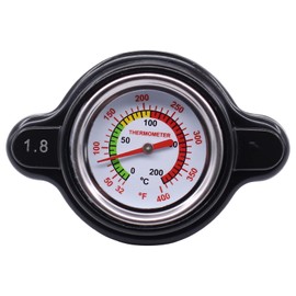 MOTOKU High Pressure Radiator Cap with Temp Gauge 1.8 Bar for Kawasaki KDX 200 KLR 250 650 KLX 300 400 450 KX100 KX250 KX450F KX65 KX80 Brute Force Mojave Mule 2510 3000 3010 4000 4010 Teryx 750 800